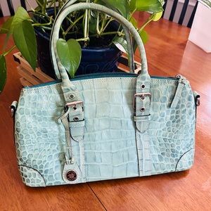 Dooney & Bourke turquoise crocodile handbag
